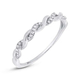 0.07ct 14k White Gold Diamond Lady's Ring Size 4.25